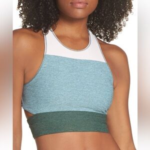 Outdoor Voices Tri-Tone Cropped Sports Bra